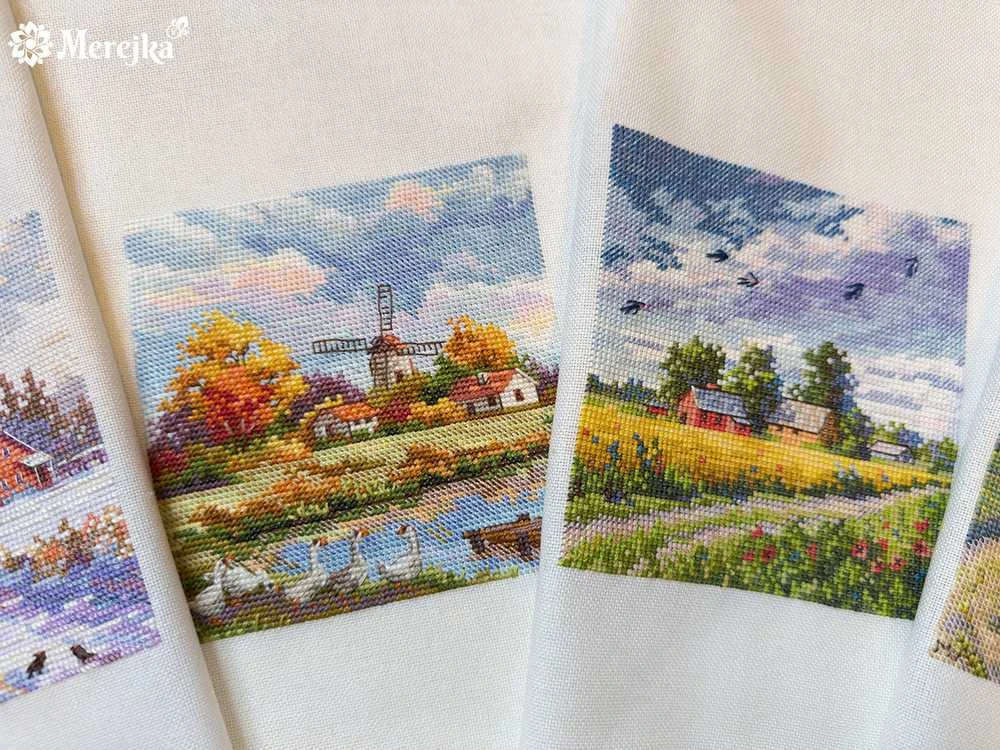 Merejka Kryželiu siuvinėjimo rinkinys "Ruduo" 11,5x11,5 cm SK278B