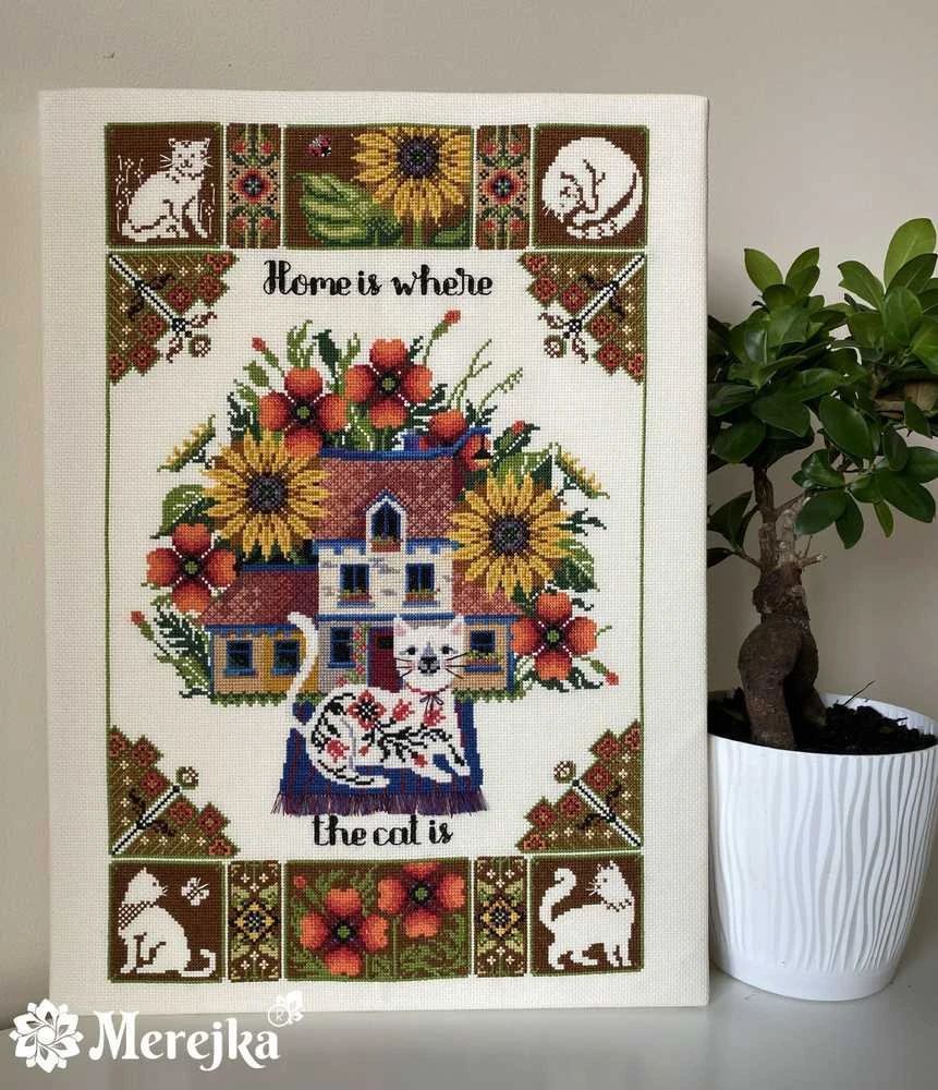 Merejka Namai ten, kur yra katė 27x43 SK220