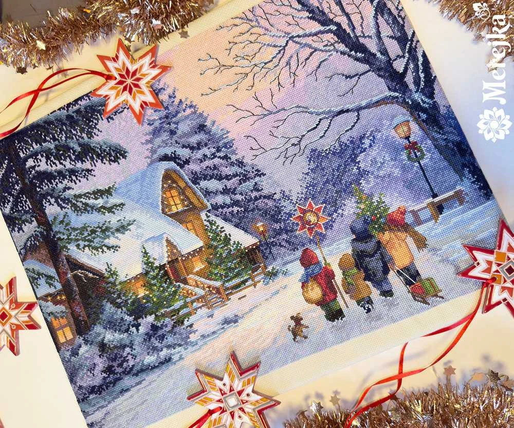 Merejka Siuvinėjimo kryželiu rinkinys "Carol of the Bells" 30x41 cm SK289