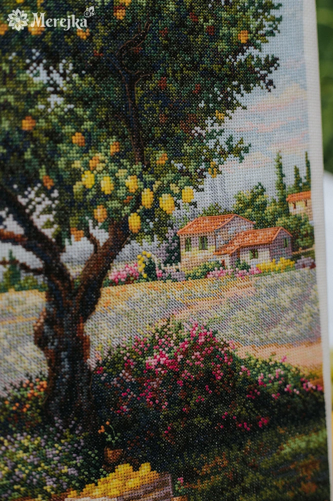 Merejka Kryželiu siuvinėjimo rinkinys "Po citrinmedžiu" 39.5x30 SK304