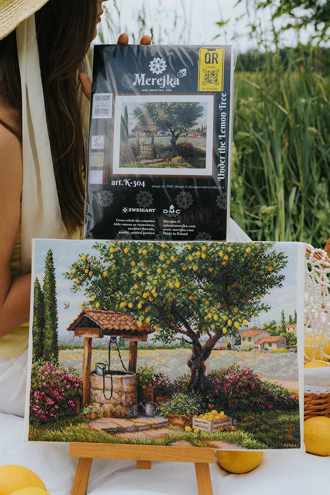 Merejka Kryželiu siuvinėjimo rinkinys "Po citrinmedžiu" 39.5x30 SK304