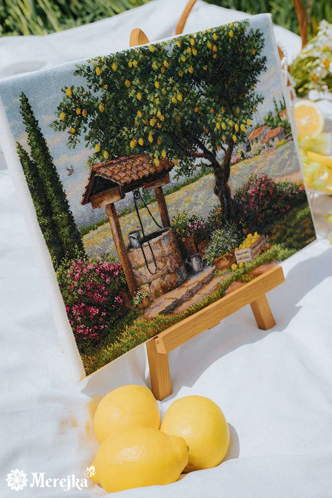 Merejka Kryželiu siuvinėjimo rinkinys "Po citrinmedžiu" 39.5x30 SK304