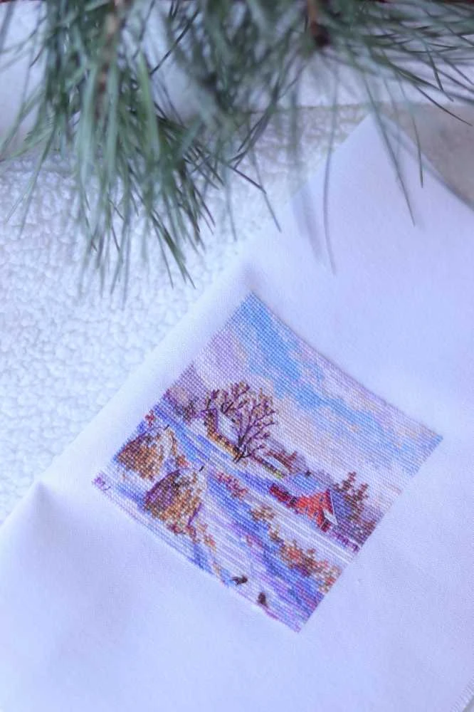 Merejka Kryželio siuvinėjimo rinkinys Žiema 11,5x11,5 SK267B