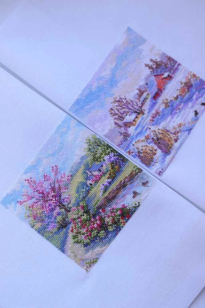 Merejka Kryželių siuvinėjimo rinkinys Pavasaris 11,5x11,5 cm SK268B