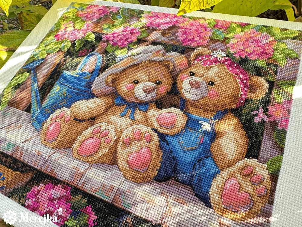 Merejka Siuvinėjimo kryželiu rinkinys Sodo draugai 21x24,5 SK265