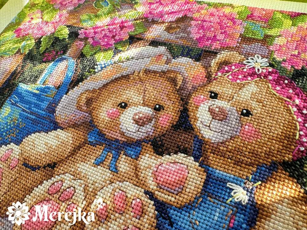Merejka Siuvinėjimo kryželiu rinkinys Sodo draugai 21x24,5 SK265