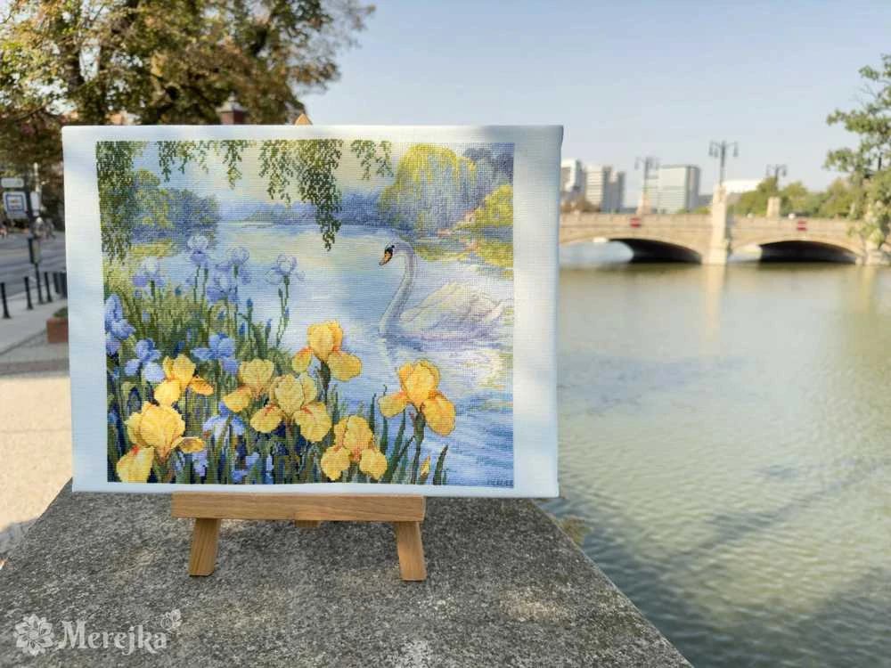 Merejka Kryželių siuvinėjimo rinkinys "Užburtas tvenkinys" 28x34 SK263