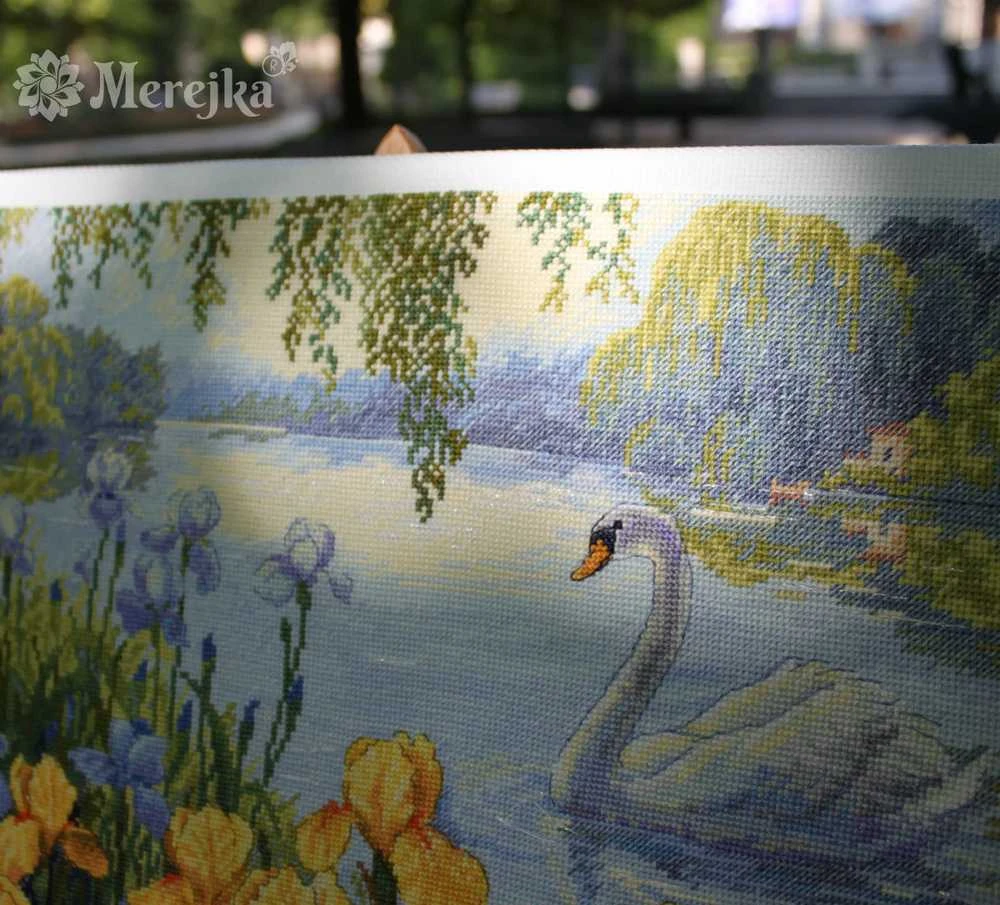 Merejka Kryželių siuvinėjimo rinkinys "Užburtas tvenkinys" 28x34 SK263