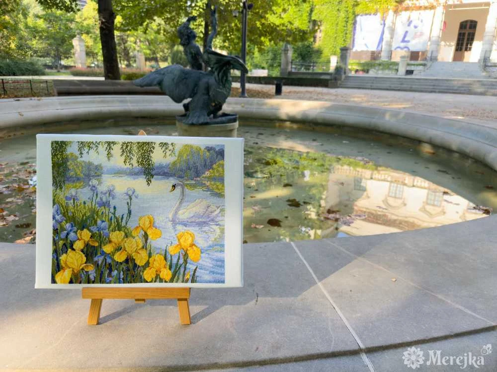 Merejka Kryželių siuvinėjimo rinkinys "Užburtas tvenkinys" 28x34 SK263