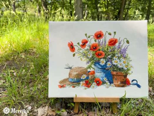 Merejka Siuvinėjimo kryželiu rinkinys Vasaros natiurmortas 28x38 SK252