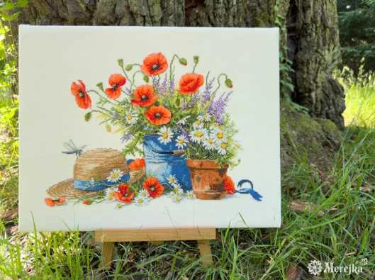 Merejka Siuvinėjimo kryželiu rinkinys Vasaros natiurmortas 28x38 SK252