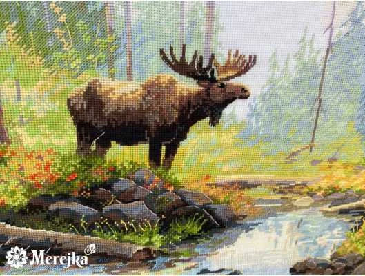 Merejka Kryželių siuvinėjimo rinkinys "Woodland Morning" 29x52 SK245