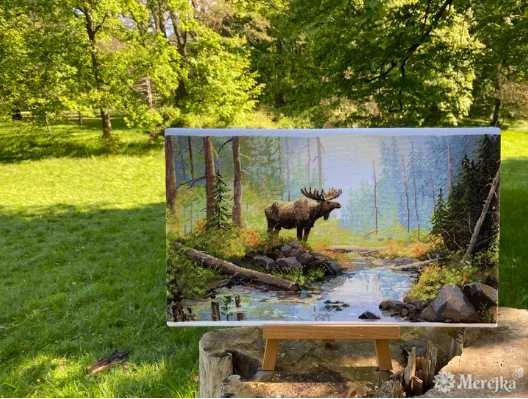Merejka Kryželių siuvinėjimo rinkinys "Woodland Morning" 29x52 SK245