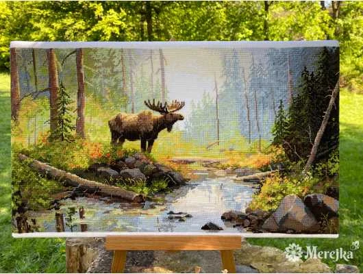 Merejka Kryželių siuvinėjimo rinkinys "Woodland Morning" 29x52 SK245