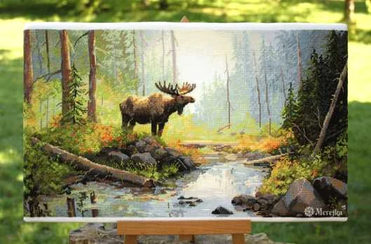 Merejka Kryželių siuvinėjimo rinkinys "Woodland Morning" 29x52 SK245