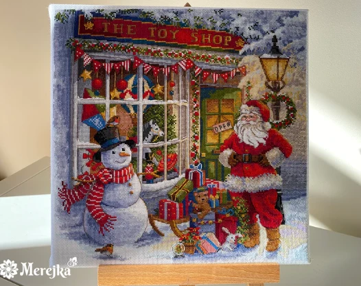 Merejka Siuvinėjimo kryželiu rinkinys "Žaislų parduotuvė" 30x30 SK213