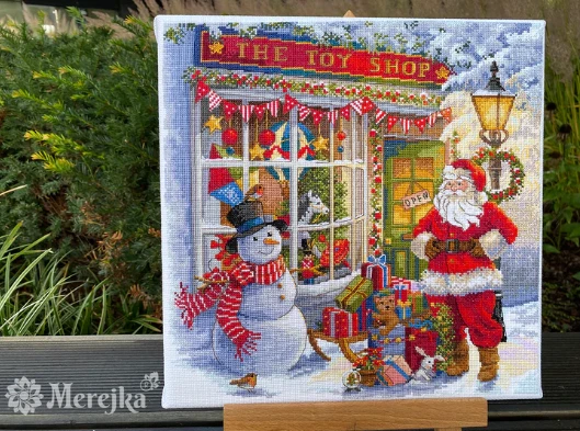 Merejka Siuvinėjimo kryželiu rinkinys "Žaislų parduotuvė" 30x30 SK213