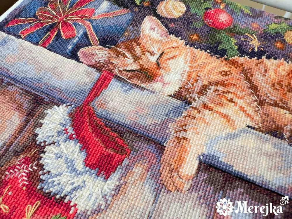 Merejka Kryželiu siuvinėjimo rinkinys "Santa's Helper" 30x39 cm SK264