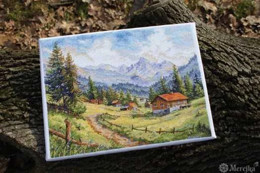 Merejka Kryželiu siuvinėjimo rinkinys "The Chamonix Valley" 30x39,5 SK244