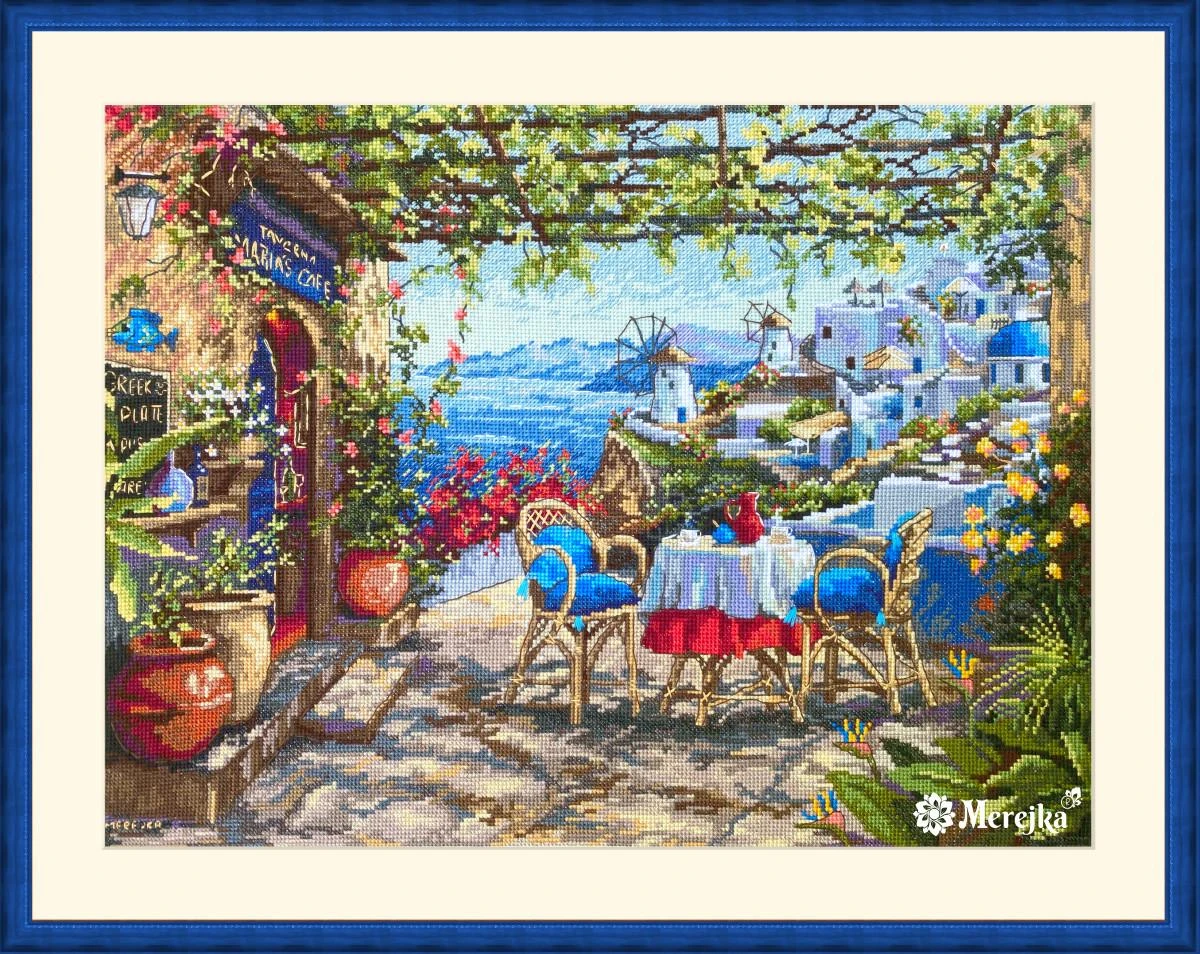 Merejka Santorini. Vaizdas iš terasos 38,5x29 SK230