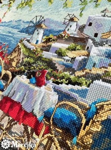 Merejka Santorini. Vaizdas iš terasos 38,5x29 SK230
