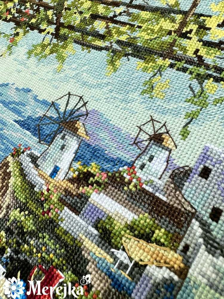 Merejka Santorini. Vaizdas iš terasos 38,5x29 SK230