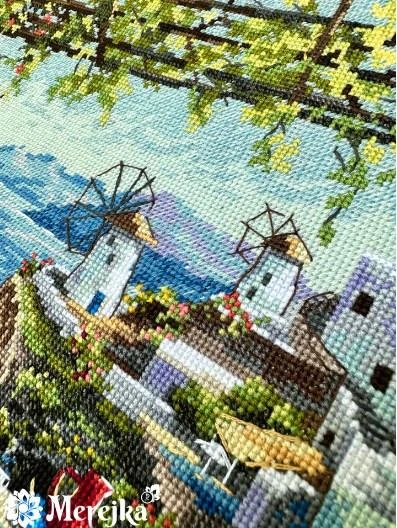 Merejka Santorini. Vaizdas iš terasos 38,5x29 SK230