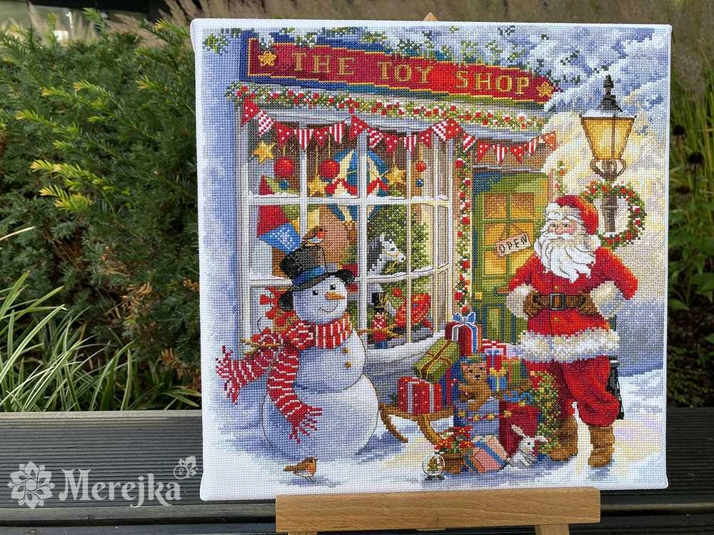 Merejka Siuvinėjimo kryželiu rinkinys "Žaislų parduotuvė" 30x30 SK213