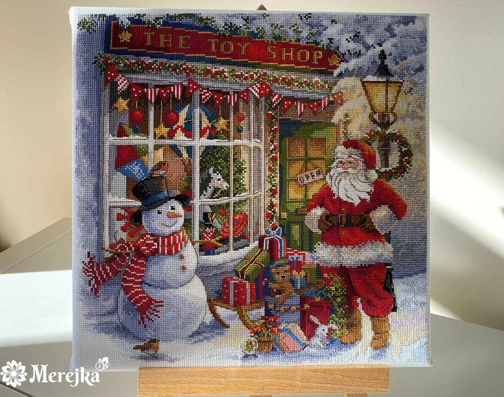 Merejka Siuvinėjimo kryželiu rinkinys "Žaislų parduotuvė" 30x30 SK213