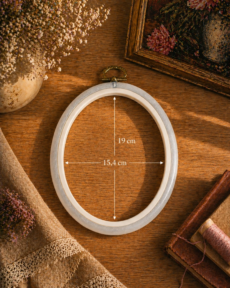 Nurge Pazarlama 15,4x19 cm Ovalus Flexi Hoop (skaidrus) 230-8TRANSP
