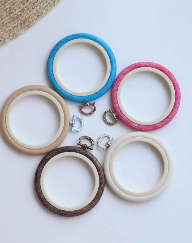 Nurge Pazarlama 20,5 cm apvalus „Flexi Hoop“ (skaidrus) 230-4TRANSP
