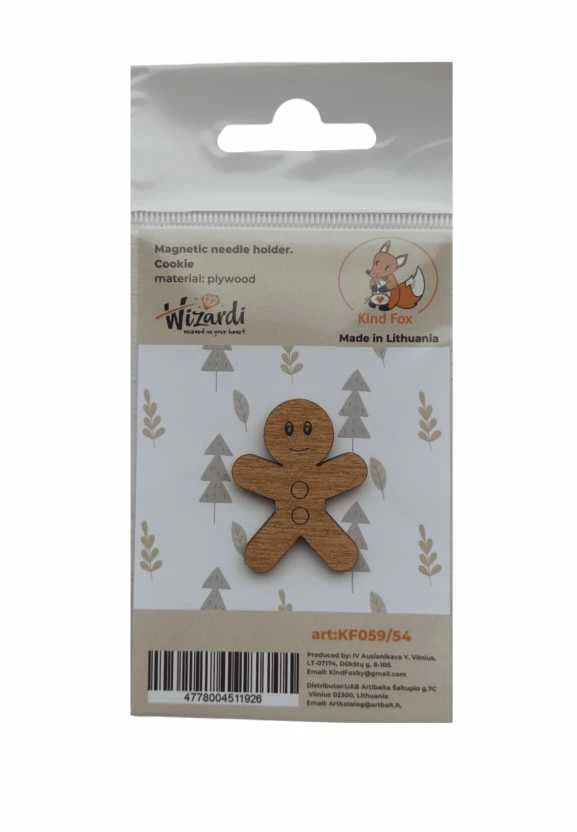 Kind Fox by Wizardi Siarhei Ausianikau ind. veikla pgl. pazyma Nr. 1130904 Magnetinė adatų laikiklis "Cookie" KF059/54