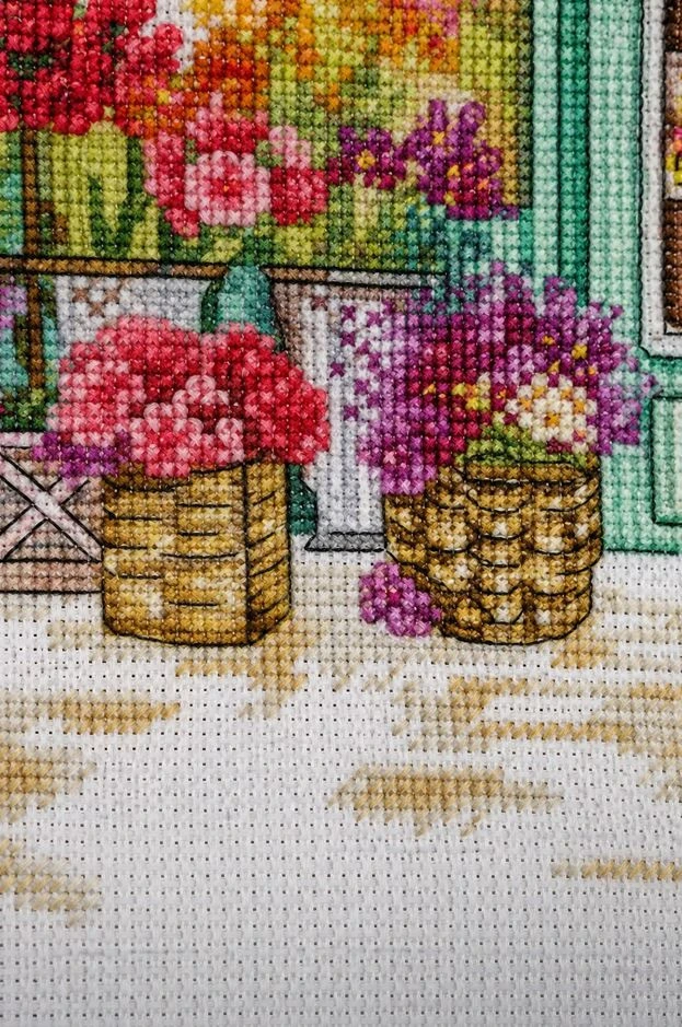 Simplicity Creative Corp Kryželiu siuvinėjimo rinkinys Blooms Flower Shop 30.4x30.4 cm D70-35401