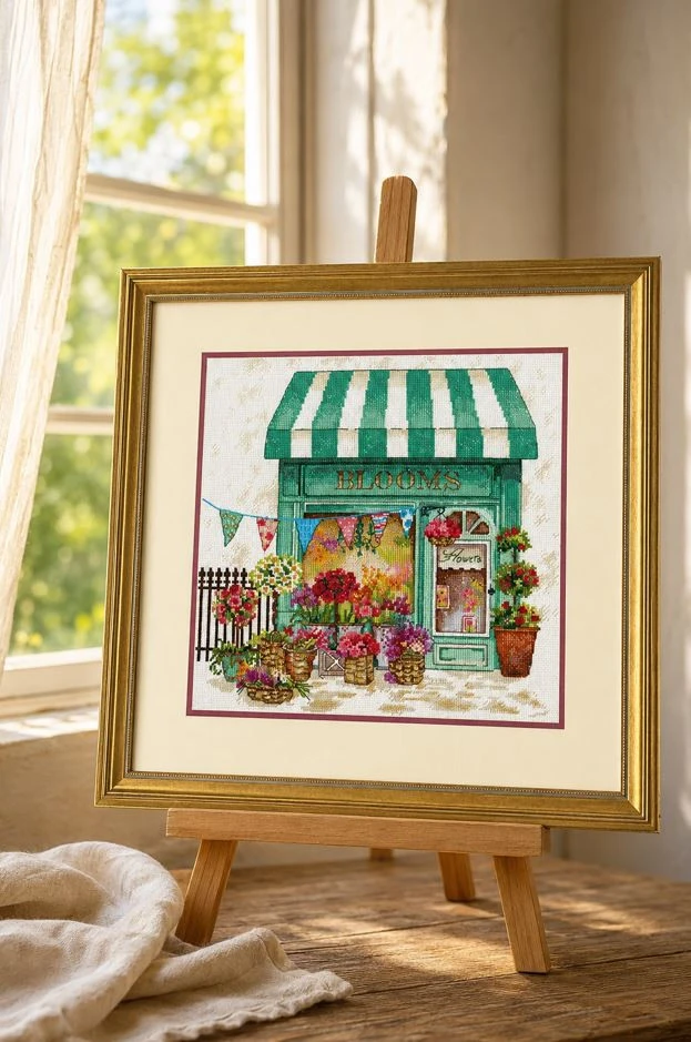 Simplicity Creative Corp Kryželiu siuvinėjimo rinkinys Blooms Flower Shop 30.4x30.4 cm D70-35401