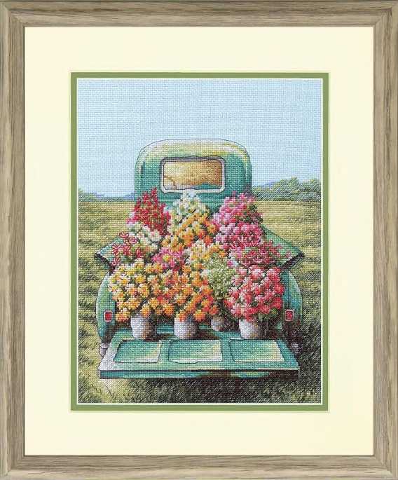 Simplicity Creative Corp Kryželiu siuvinėjimo rinkinys „Parduodamos gėlės“ 22x30 cm D70-35440