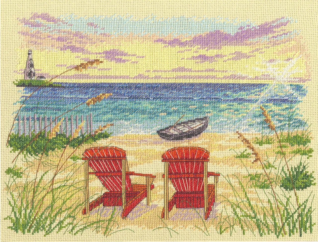 DIMENSIONS Simplicity Creative Corp Kryželiu siuvinėjimo rinkinys Outer Banks 33x25,4 cm D70-35412