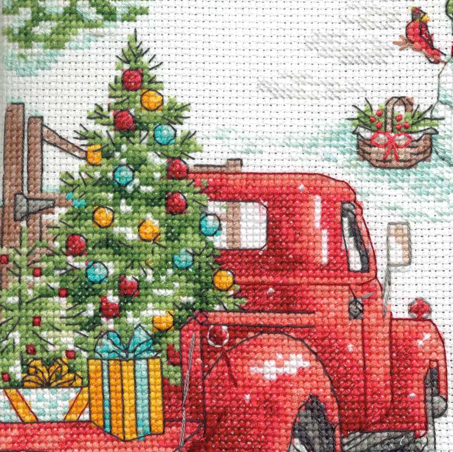 Dimensions Simplicity Creative Corp Siuvinėjimo kryželiu rinkinys "Holiday Farm Stocking" D70-09619