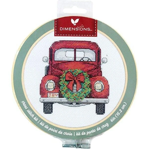 DIMENSIONS Simplicity Creative Corp Kryželiu siuvinėjimo rinkinys su mediniu lankeliu "Truck" D72-76045