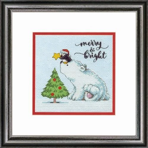 DIMENSIONS Simplicity Creative Corp Kryželiu siuvinėjimo rinkinys "Merry & Bright Bear" D70-08990