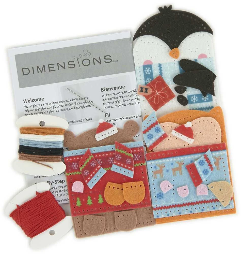 DIMENSIONS Simplicity Creative Corp Kalėdiniai papuošalai ir dovanų kortelių laikiklis "Kalėdų apkabinimai" D72-08291