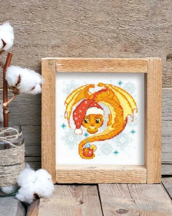 Riolis Kryželiu siuvinėjimo rinkinys Dragon Tea Time 15x15 SR2141