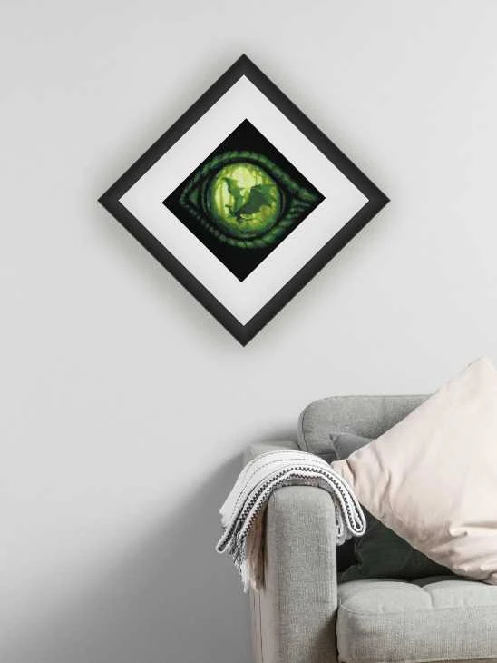 Riolis Kryželių siuvinėjimo rinkinys "Drakono akis" 20x20 SR2162