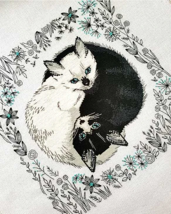Riolis Kryželiu siuvinėjimo rinkinys Yin ir Yang 30x30 SR2150
