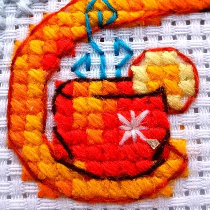 Riolis Kryželiu siuvinėjimo rinkinys Dragon Tea Time 15x15 SR2141
