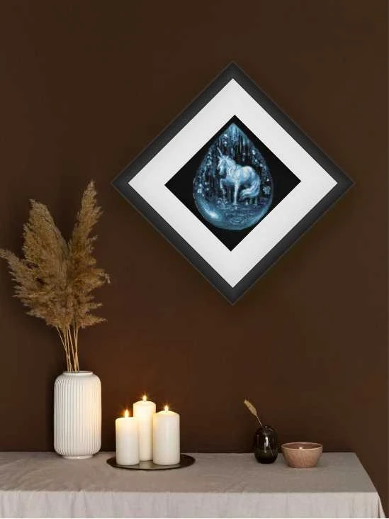 Riolis Kryželiu siuvinėjimo rinkinys „Vienaragio ašara“ 20x20 SR2161