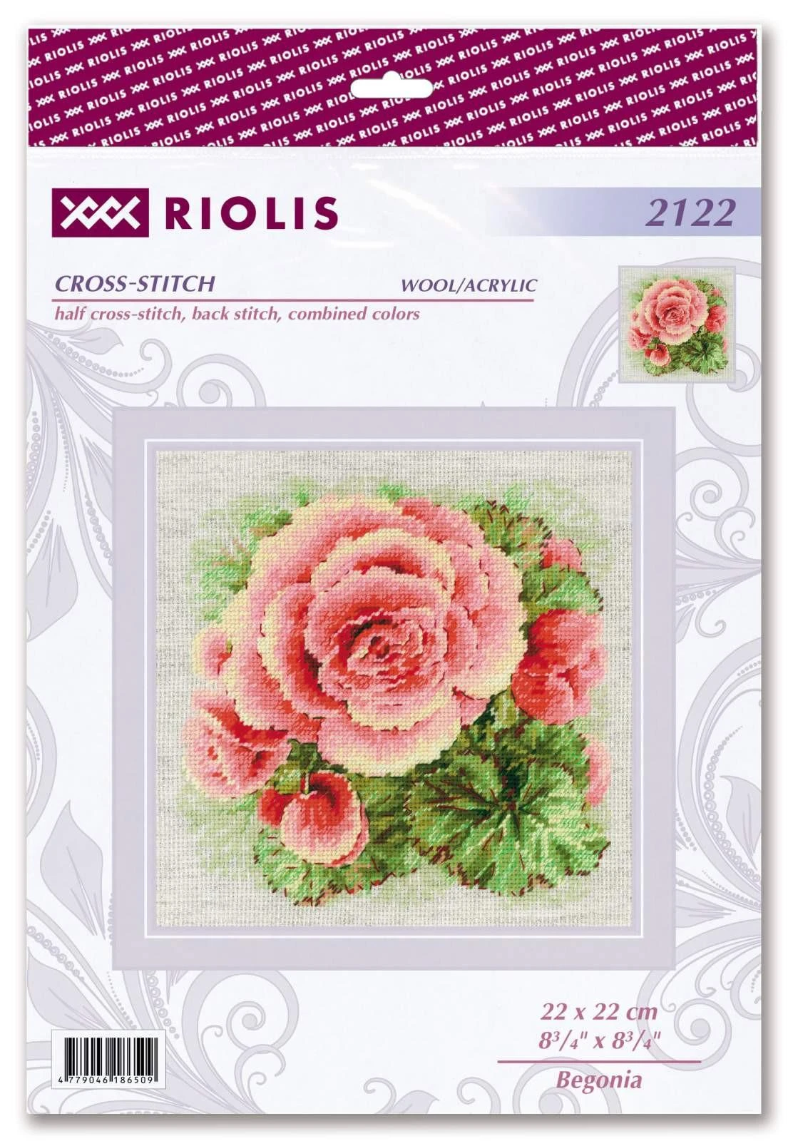 Riolis Kryželiu siuvinėjimo rinkinys Begonia SR2122