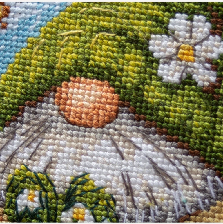Riolis Siuvinėjimo kryželiu rinkinys "Žydintis nykštukas" 20x20 cm SRA1042