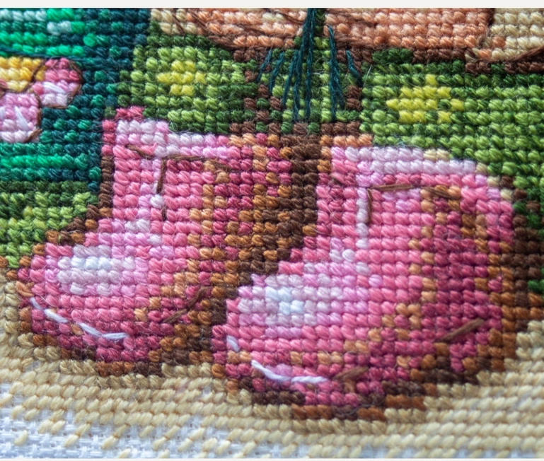 Riolis Siuvinėjimo kryželiu rinkinys "Žydintis nykštukas" 20x20 cm SRA1042