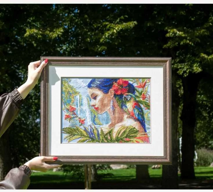 Riolis Siuvinėjimo kryželiu rinkinys "Motina Gamta. Tropikai" 40x30 cm SRA1027
