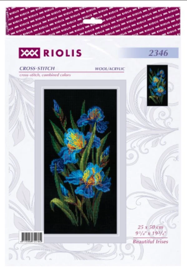 Riolis Ristinytės rinkinys "Gražiosios vilkdalgės" 25x50 cm SR2346